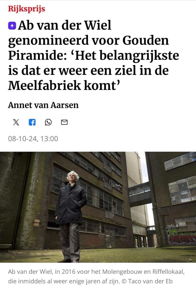 Ab van der Wiel Genomineerd door Gouden Piramide. Eigenaar van Van der Wiel Bouw in Noordwijk,